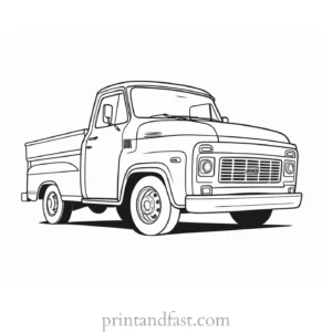 truck coloring page activity