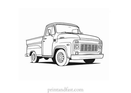 truck coloring page activity