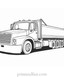 truck coloring page black and white