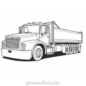 truck coloring page black and white