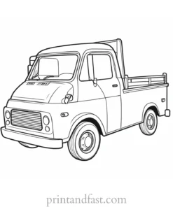 truck coloring page creative