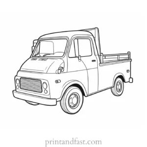 truck coloring page creative