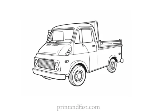 truck coloring page creative