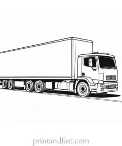 truck coloring page design