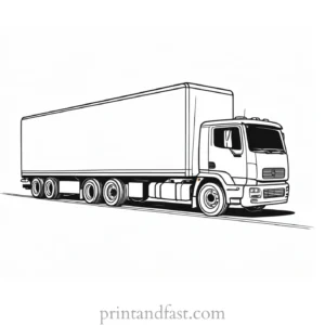 truck coloring page design