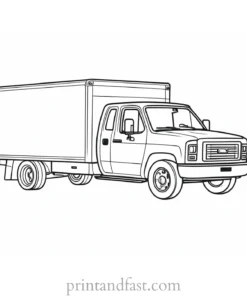 truck coloring page detailed