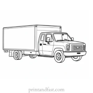 truck coloring page detailed