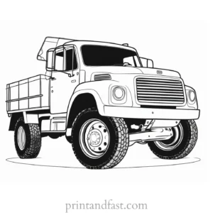 truck coloring page download