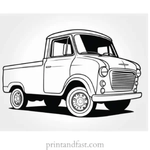 truck coloring page easy