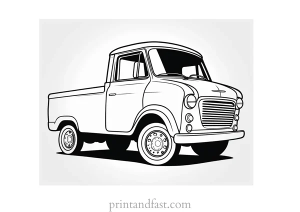 truck coloring page easy