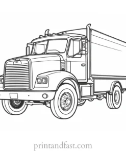 truck coloring page educational