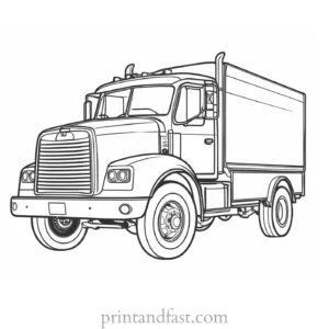 truck coloring page educational