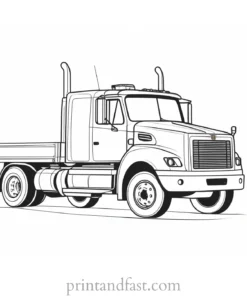 truck coloring page for kids