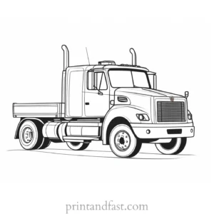 truck coloring page for kids