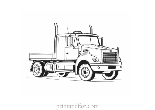 truck coloring page for kids