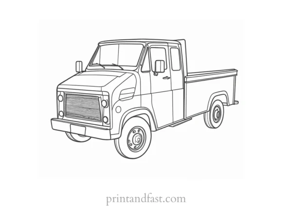 truck coloring page fun