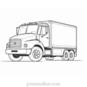 truck coloring page large