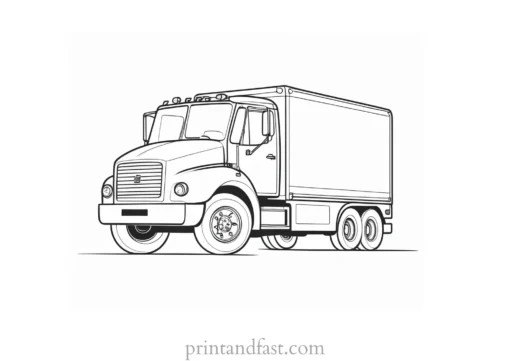 truck coloring page large