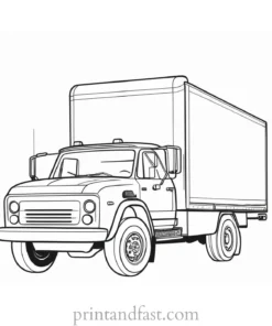 truck coloring page mini