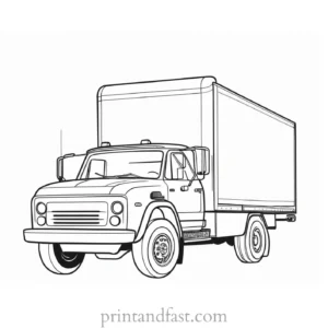 truck coloring page mini