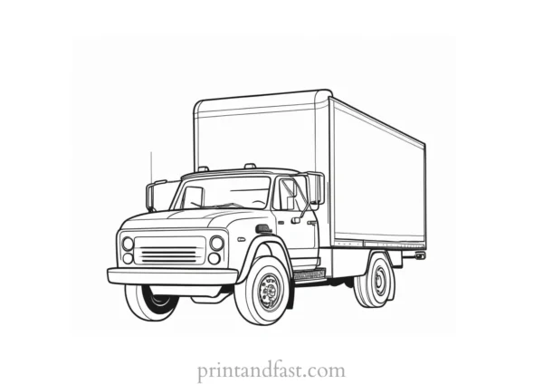 truck coloring page mini