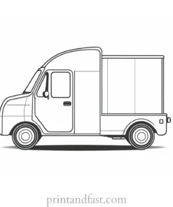 truck coloring page modern