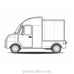 truck coloring page modern