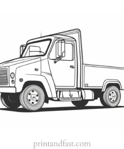 truck coloring page outline