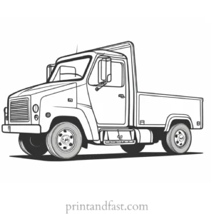 truck coloring page outline