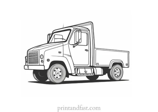 truck coloring page outline