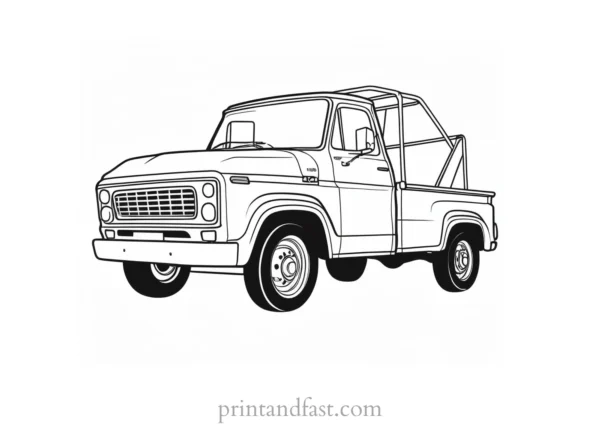 truck coloring page preschool