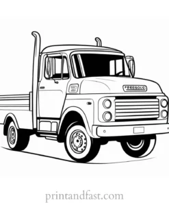 truck coloring page printable