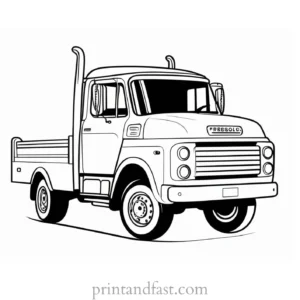 truck coloring page printable