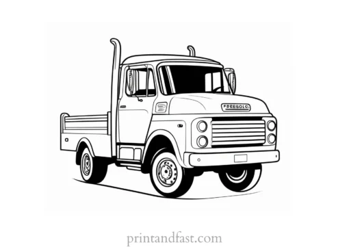 truck coloring page printable