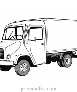 truck coloring page realistic