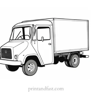 truck coloring page realistic