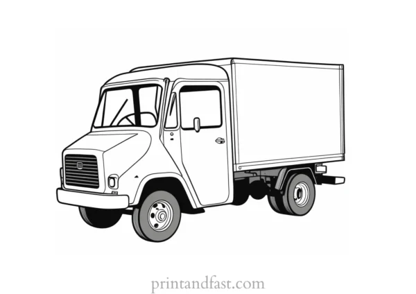 truck coloring page realistic