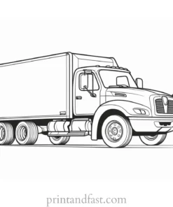 truck coloring page simple