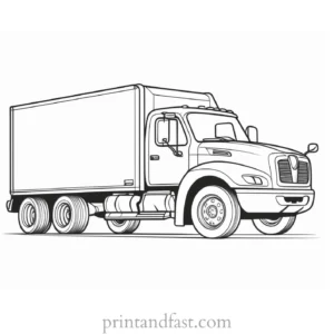 truck coloring page simple