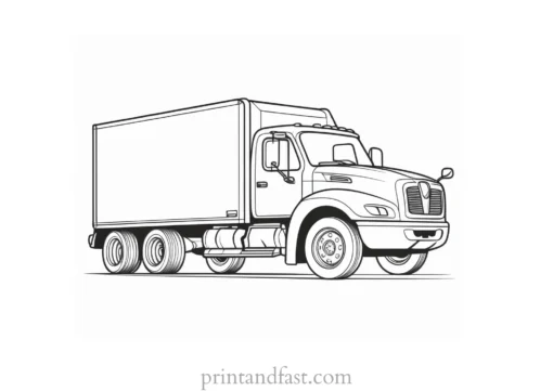 truck coloring page simple