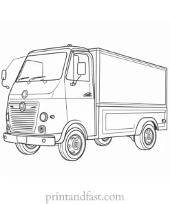 truck coloring page small