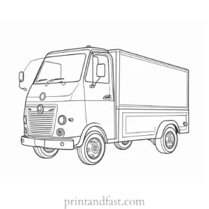 truck coloring page small