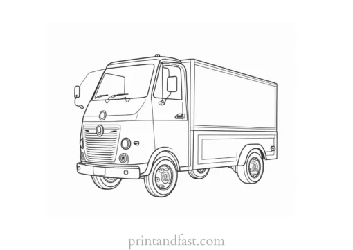 truck coloring page small