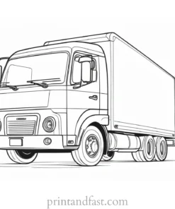 truck coloring page template