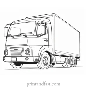 truck coloring page template