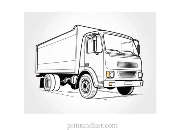 truck coloring page unique