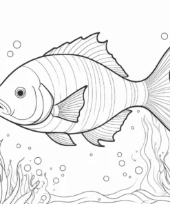 underwater fish coloring page