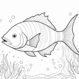 underwater fish coloring page