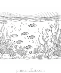 underwater ocean coloring page