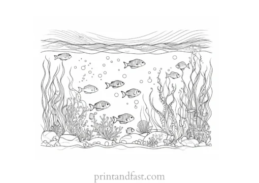 underwater ocean coloring page